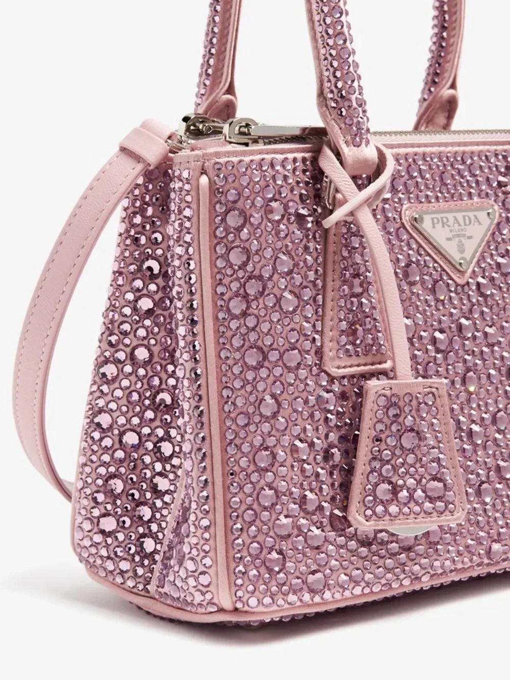 Prada Pink Crystal-Studded Satchel